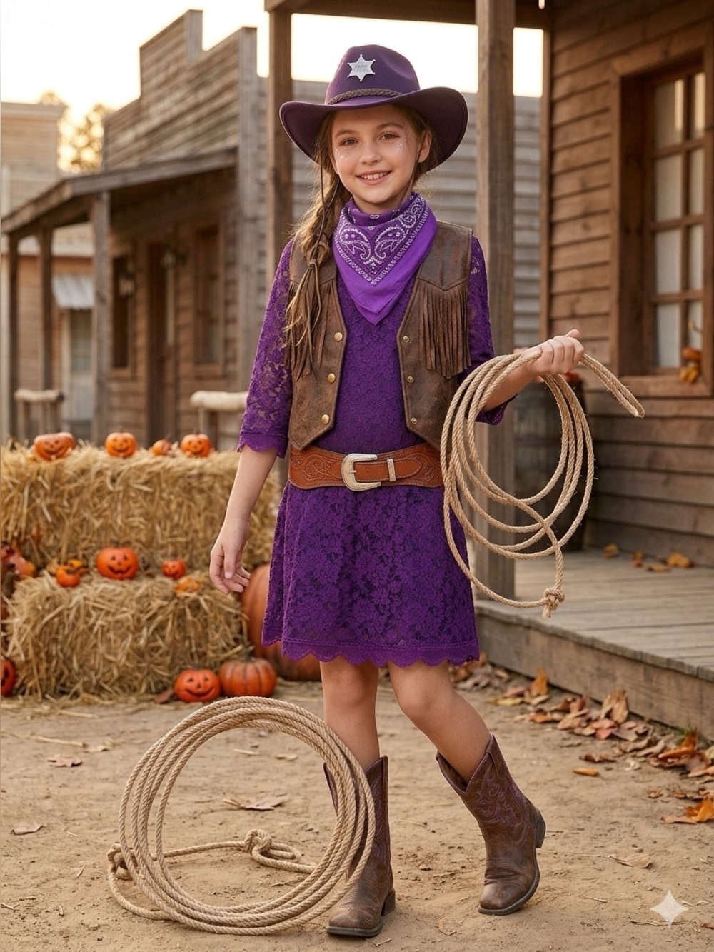 April Girl Purple Lace Flower Lined Dress, size 6/7 (150)
